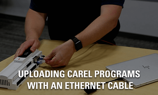 Uploading programs with an ethernet cabe